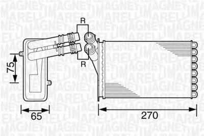MAGNETI MARELLI 350218224000 -  Теплообменник, отопление салона